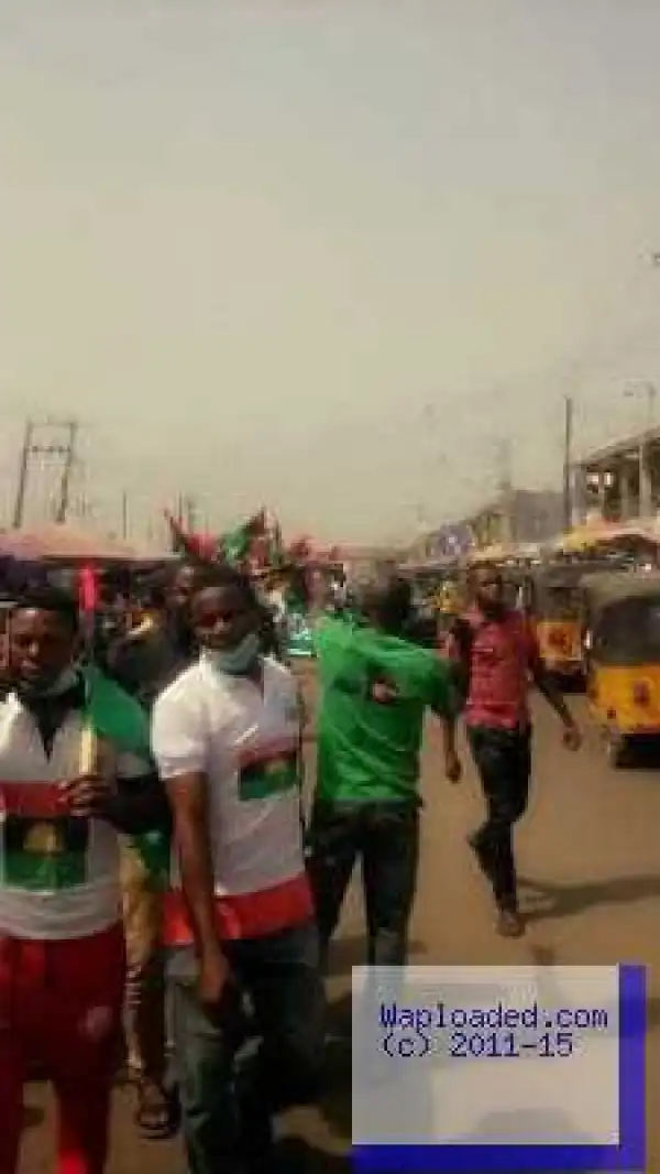 Photos: Pro-Biafran group stage protest in Lagos